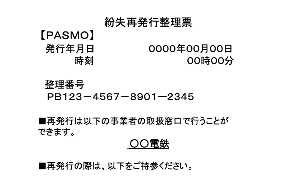 再発行登録・再発行整理票のお渡し