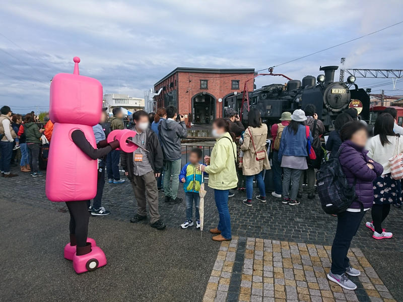 11月4日 東武鉄道ｓｌ感謝フェアに ｐａｓｍｏのロボットが出演しま